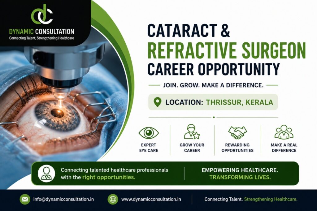 Cataract & Refractive Surgeon Career Opportunity with Dynamic Consultation